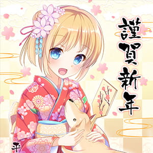 2018年新年贺图 二次元头像女生呆萌