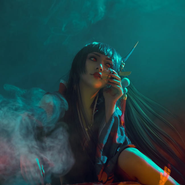 网易手游阴阳师 鬼女红叶 cosplay图片(1)