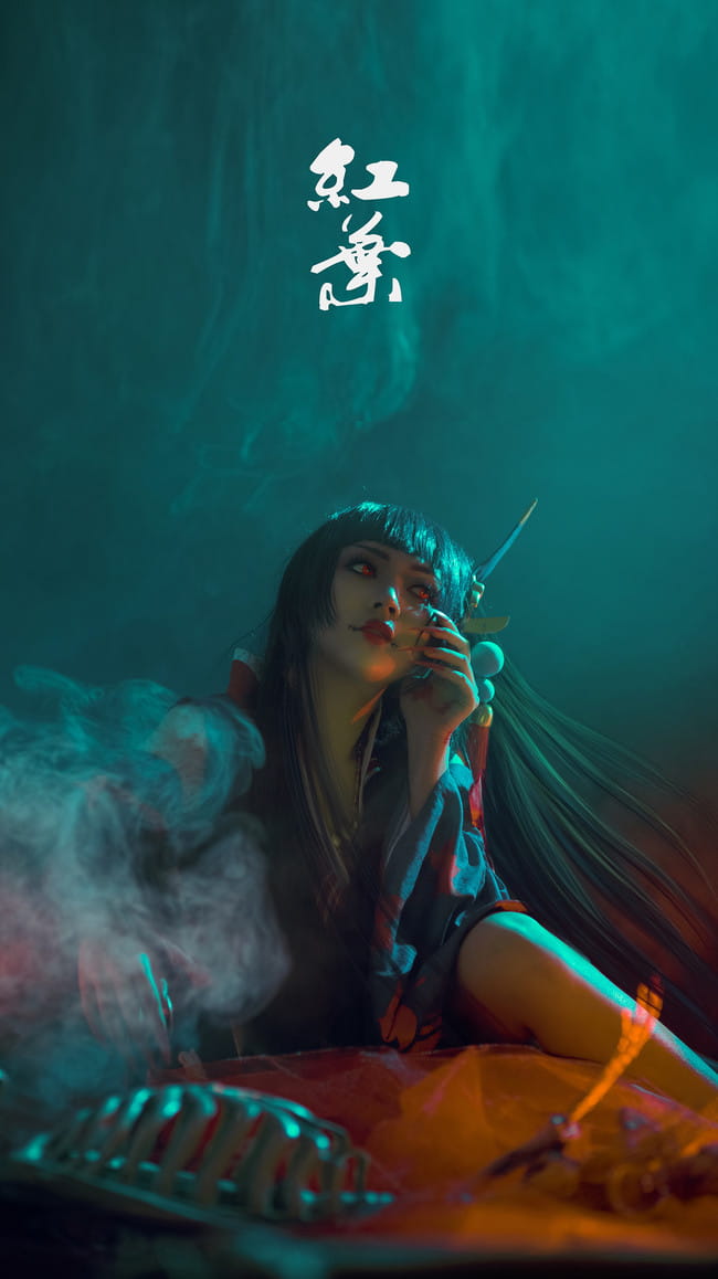 网易手游阴阳师 鬼女红叶 cosplay图片(1)