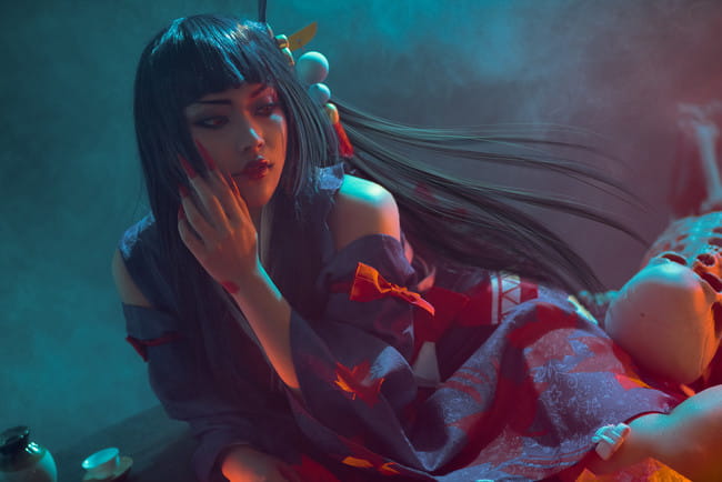网易手游阴阳师 鬼女红叶 cosplay图片(1)