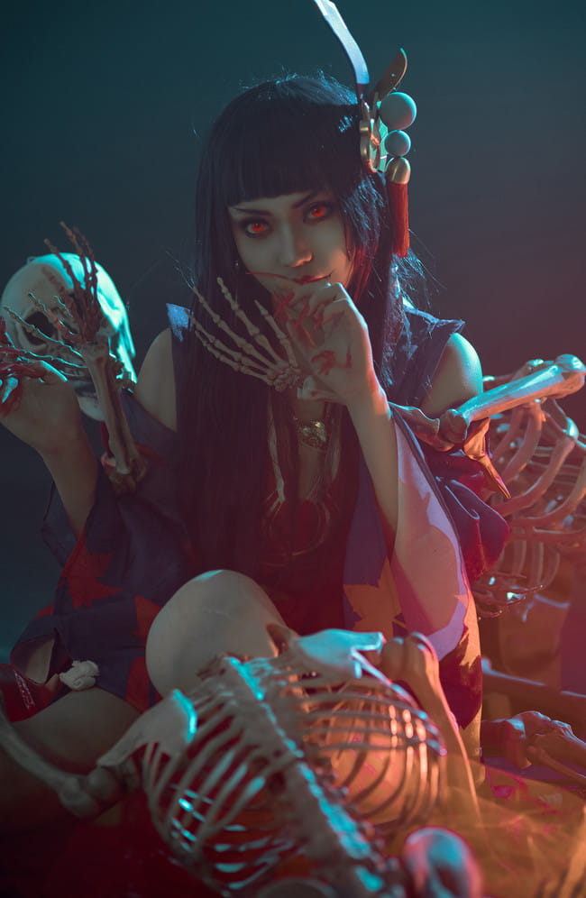 网易手游阴阳师 鬼女红叶 cosplay图片(1)