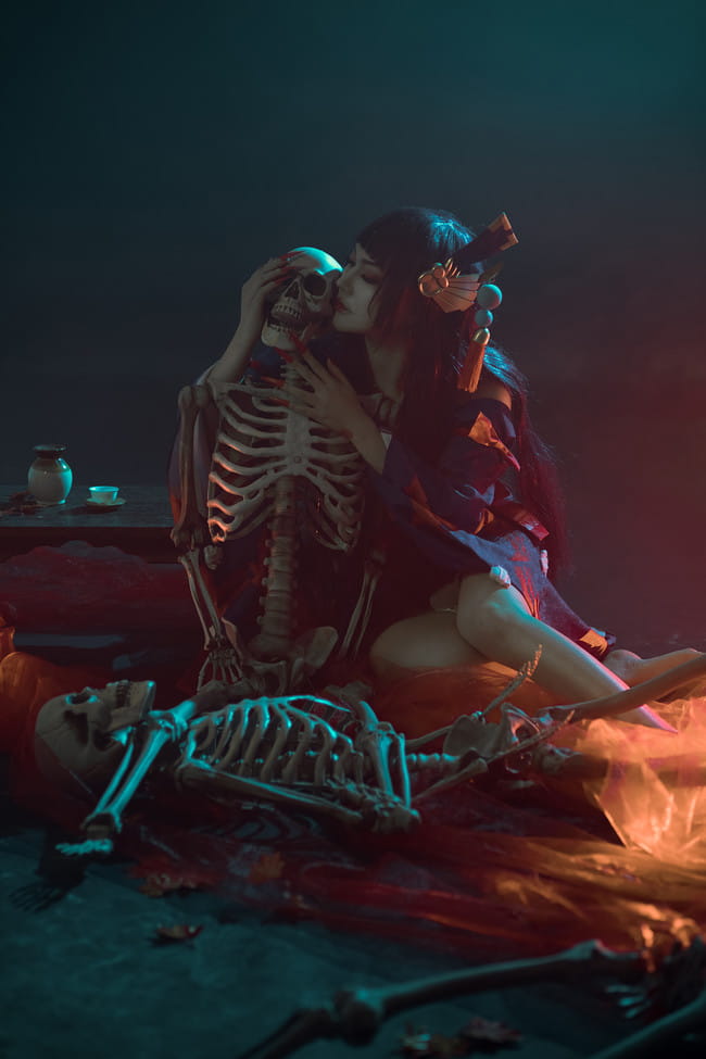 网易手游阴阳师 鬼女红叶 cosplay图片(1)