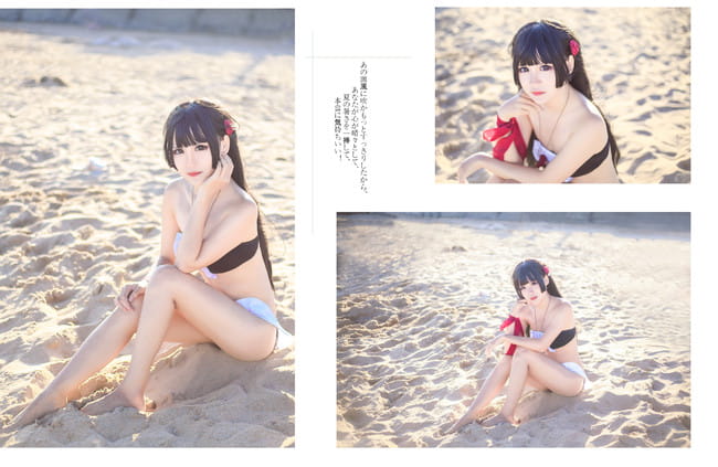 我的妹妹哪有这么可爱！黑猫泳装cosplay图片