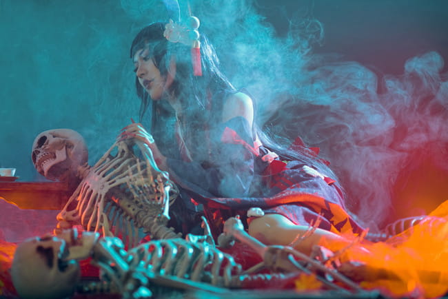 网易手游阴阳师 鬼女红叶 cosplay图片(1)