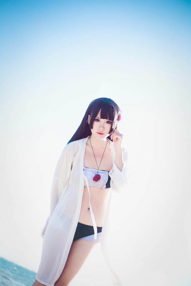 我的妹妹哪有这么可爱！黑猫泳装cosplay图片