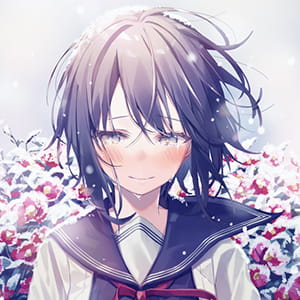 我看见了星星的眼泪 可是却无法为它擦去泪水 二次元头像女生呆萌