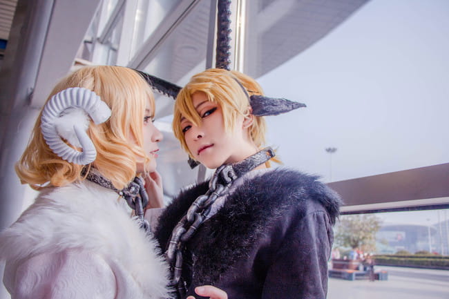 镜音双子场照~铃之助插画 两匹羊 cosplay