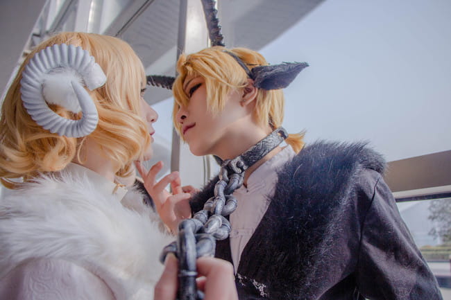 镜音双子场照~铃之助插画 两匹羊 cosplay