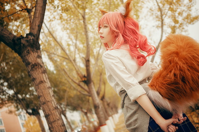 Fate/Grand Order 玉藻前JK cosplay图片