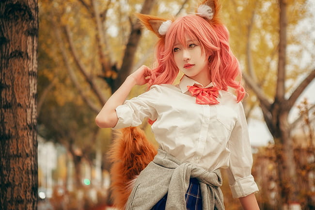 Fate/Grand Order 玉藻前JK cosplay图片