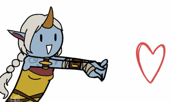 卡殿 发射小心心表情包下载