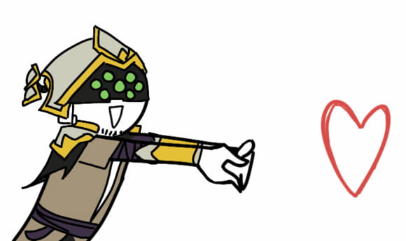 卡殿 发射小心心表情包下载