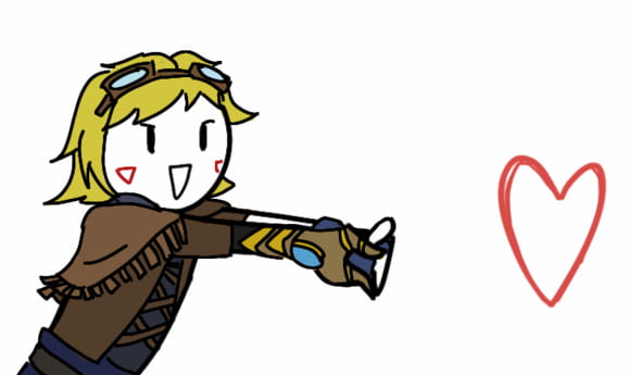 卡殿 发射小心心表情包下载