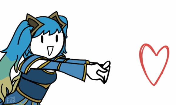 卡殿 发射小心心表情包下载