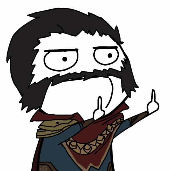 卡殿 竖中指表情包