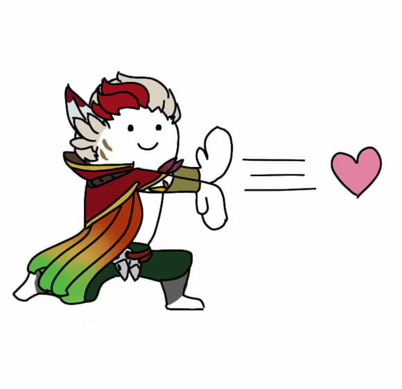 卡殿 发射小心心表情包下载