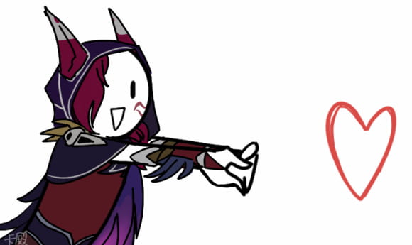 卡殿 发射小心心表情包下载