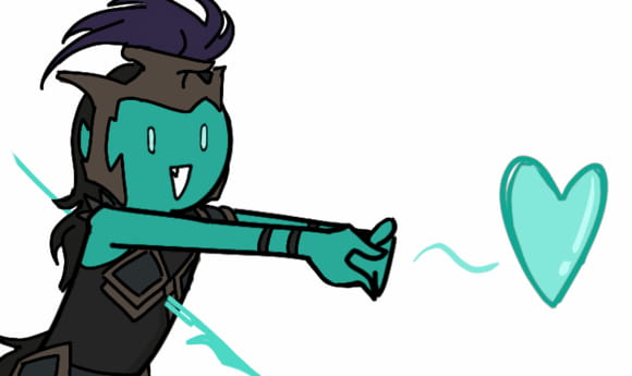 卡殿 发射小心心表情包下载