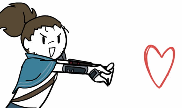 卡殿 发射小心心表情包下载