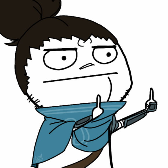 卡殿 竖中指表情包