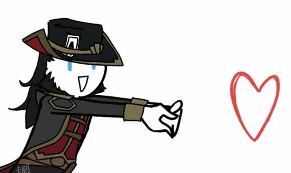 卡殿 发射小心心表情包下载