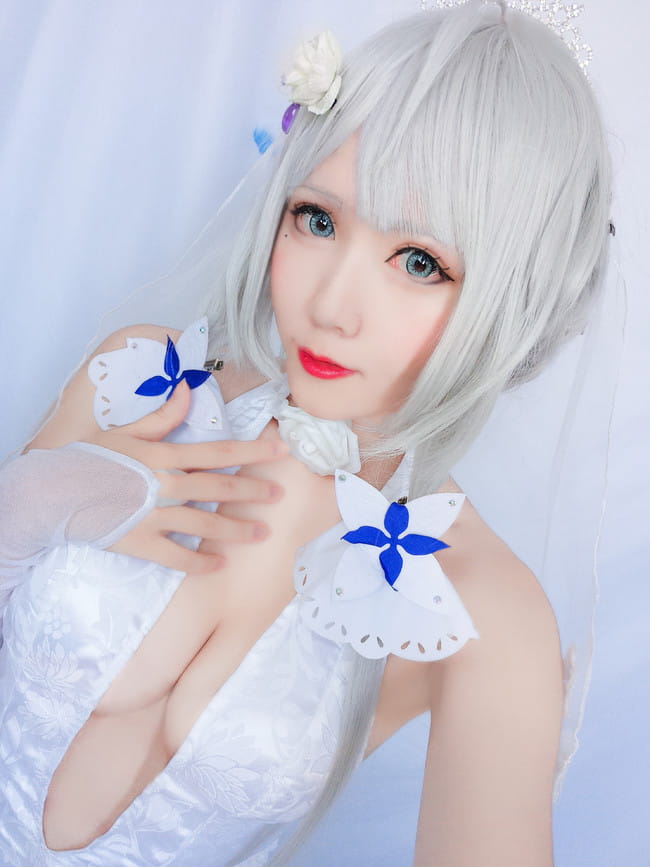 碧蓝航线光辉花嫁cos