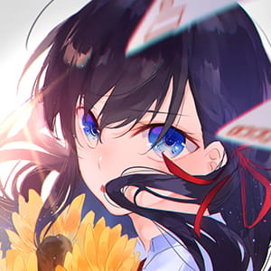 天空是连着的 如果我们也能各自发光的话 二次元头像女生呆萌