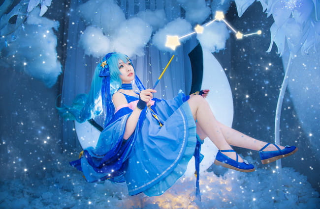 初音未来 星与雪的公主 cosplay