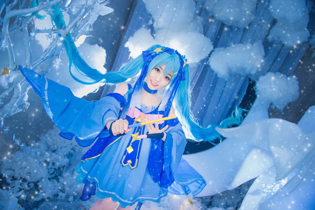 初音未来 星与雪的公主 cosplay
