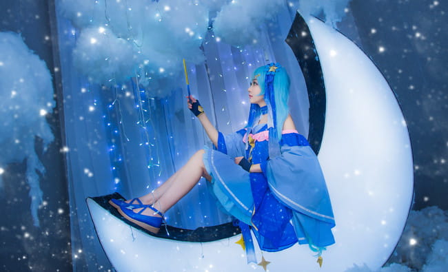 初音未来 星与雪的公主 cosplay