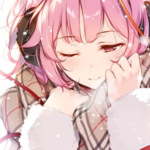 戴围巾的少女 二次元动漫女生头像