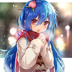戴围巾的少女 二次元动漫女生头像