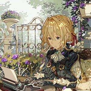 紫罗兰的永恒花园 二次元头像女生呆萌