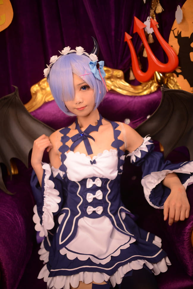 从零开始的异世界生活 蕾姆拉姆小恶魔 cosplay(1)