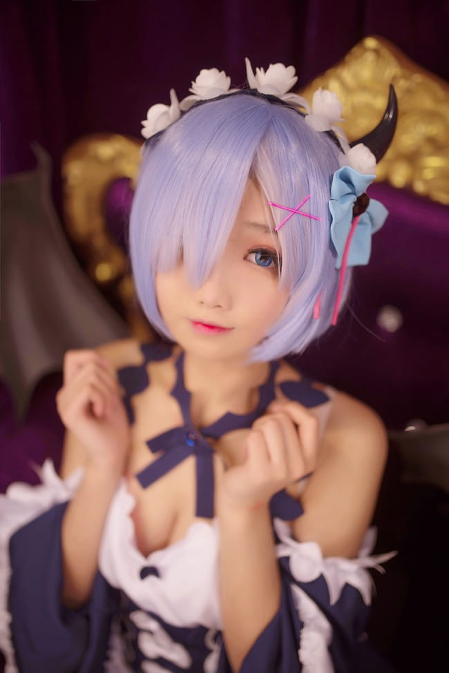 从零开始的异世界生活 蕾姆拉姆小恶魔 cosplay(1)