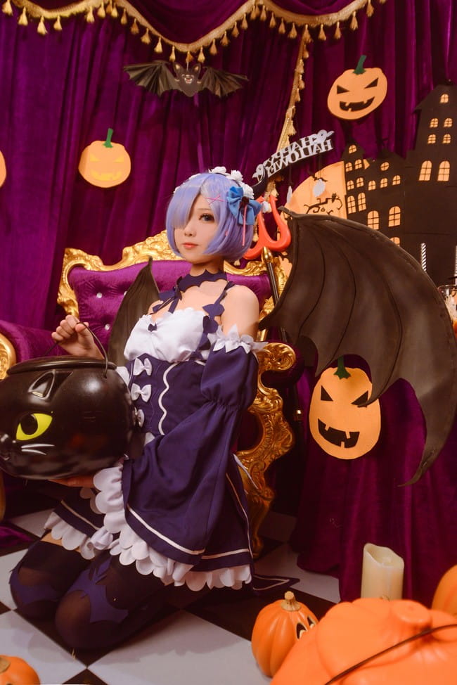 从零开始的异世界生活 蕾姆拉姆小恶魔 cosplay(1)