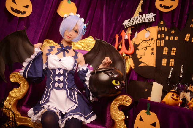 从零开始的异世界生活 蕾姆拉姆小恶魔 cosplay(1)