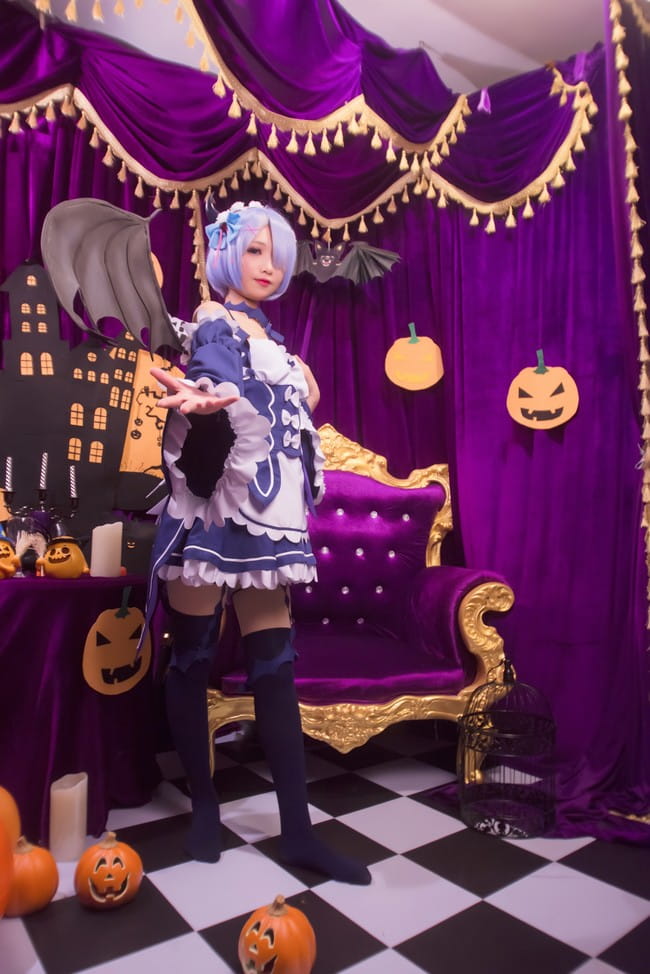 从零开始的异世界生活 蕾姆拉姆小恶魔 cosplay(1)