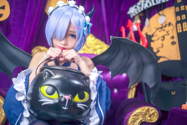 从零开始的异世界生活 蕾姆拉姆小恶魔 cosplay(1)