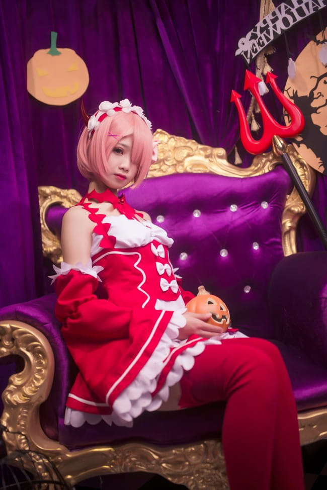 从零开始的异世界生活 蕾姆拉姆小恶魔 cosplay(1)