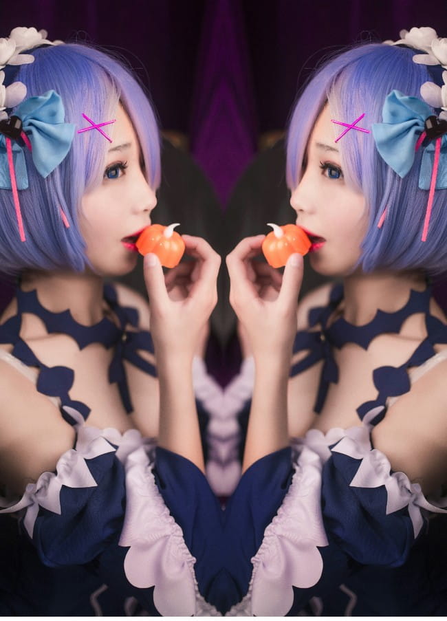 从零开始的异世界生活 蕾姆拉姆小恶魔 cosplay(1)