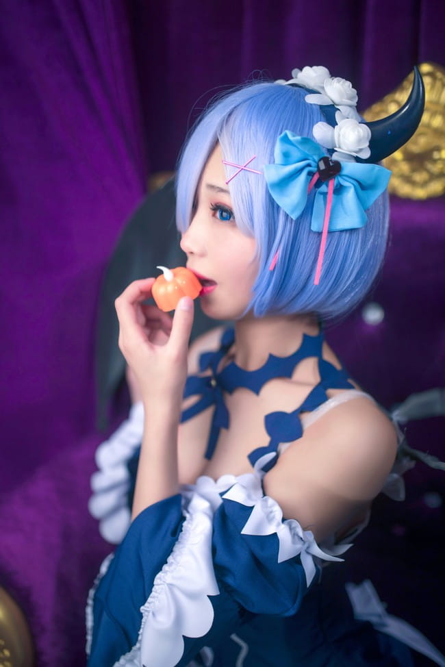 从零开始的异世界生活 蕾姆拉姆小恶魔 cosplay(1)