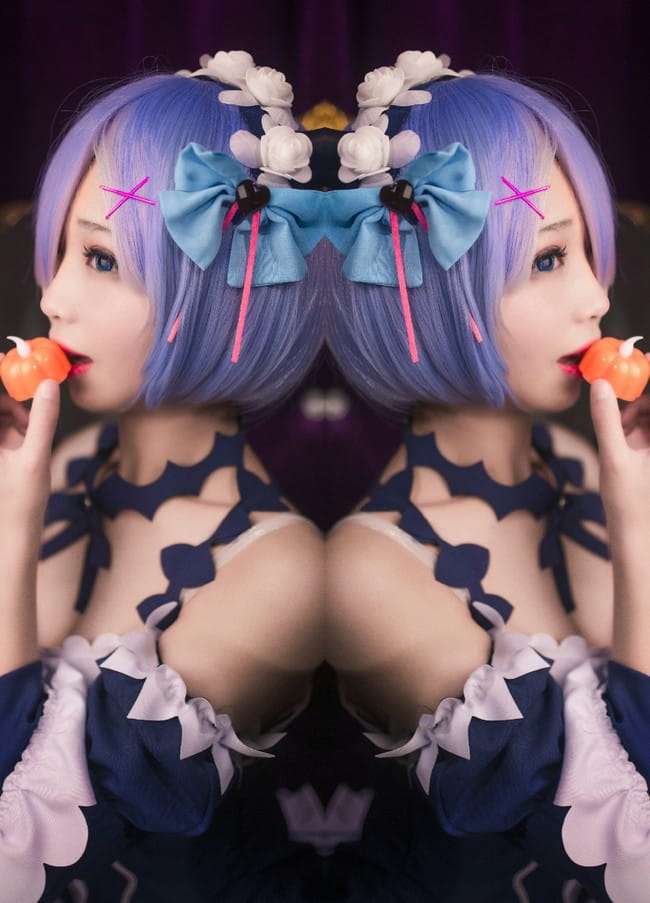 从零开始的异世界生活 蕾姆拉姆小恶魔 cosplay(1)