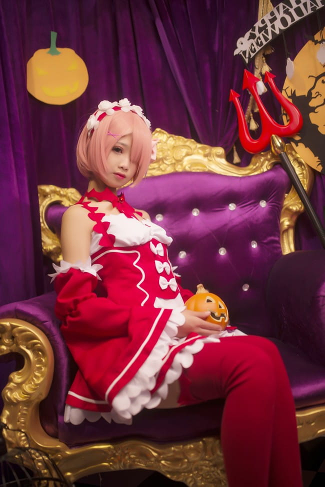 从零开始的异世界生活 蕾姆拉姆小恶魔 cosplay(1)