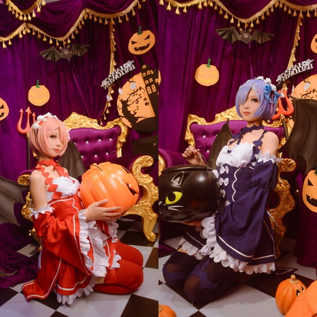 从零开始的异世界生活 蕾姆拉姆小恶魔 cosplay(1)