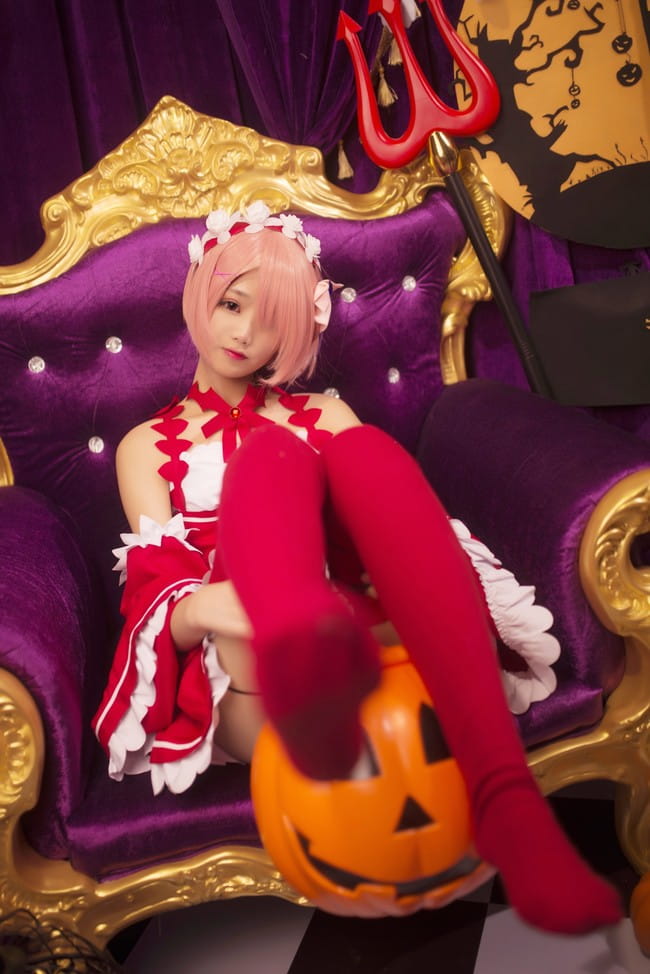 从零开始的异世界生活 蕾姆拉姆小恶魔 cosplay(1)