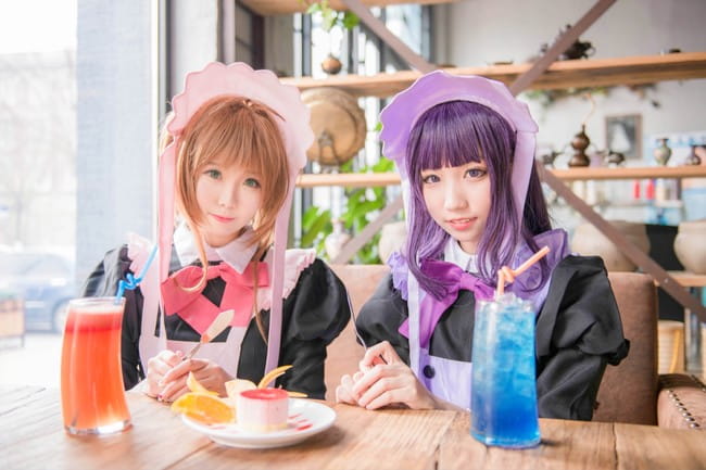 魔卡少女樱 木之本樱x大道寺知世 女仆 cosplay