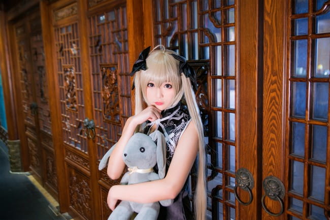 缘之空 穹妹黑旗袍 cosplay