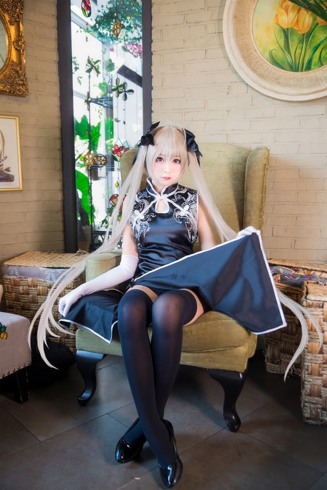 缘之空 穹妹黑旗袍 cosplay