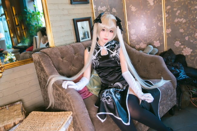 缘之空 穹妹黑旗袍 cosplay